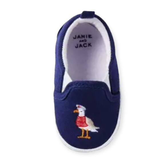Janie and Jack NWT Baby Embroidered Soft Sole Sneaker. 18-24 Months - Picture 2 of 2